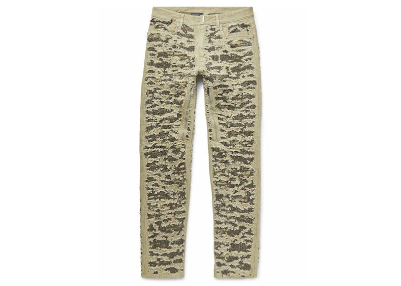 Givenchy Slim-Fit Distressed Jeans Green