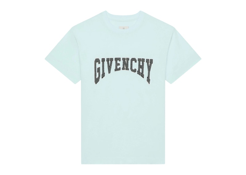Givenchy Slim Fit Jersey With Patch T-Shirt Acqua Marine