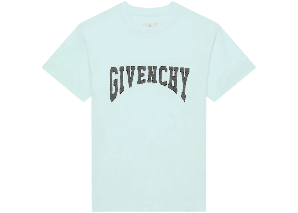 Givenchy Slim Fit Jersey With Patch T-Shirt Acqua Marine