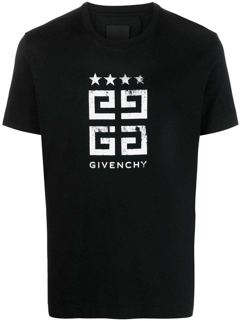 Givenchy Slim Fit Logo Star T-Shirt Black/White