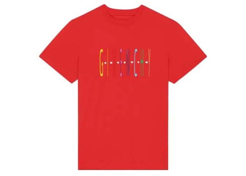 Givenchy Slim Fit Logo T-Shirt Red