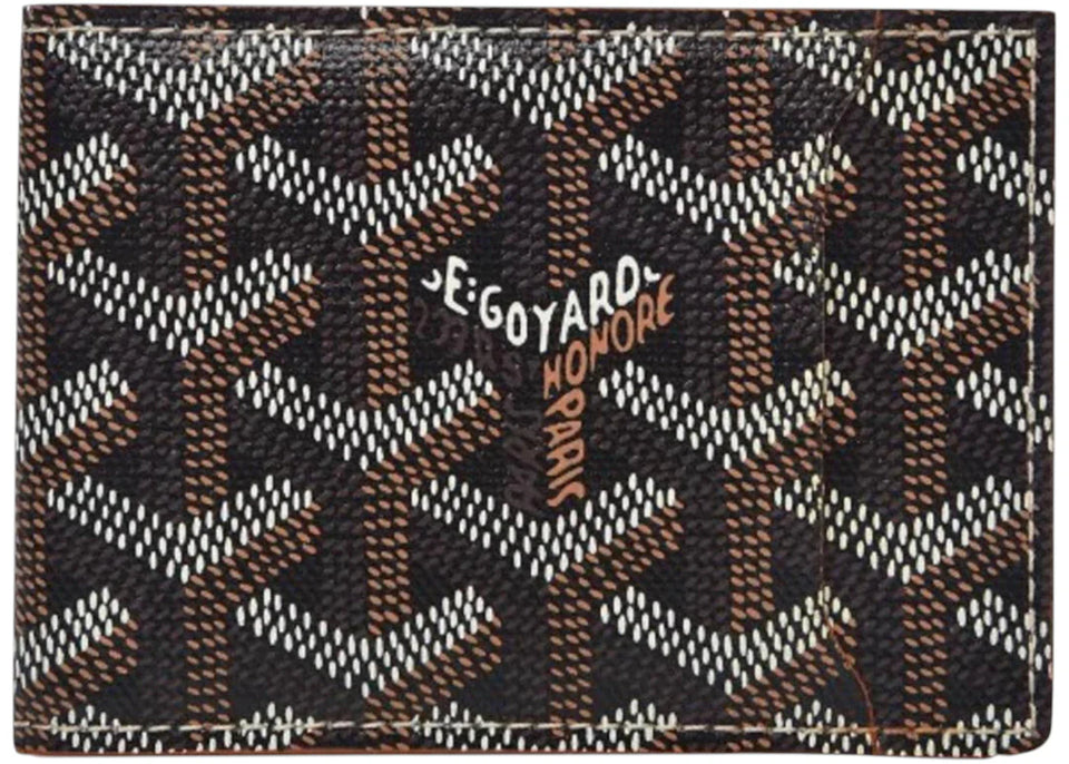 Goyard Slot Wallet Victoire Companion Goyardine Black Tan