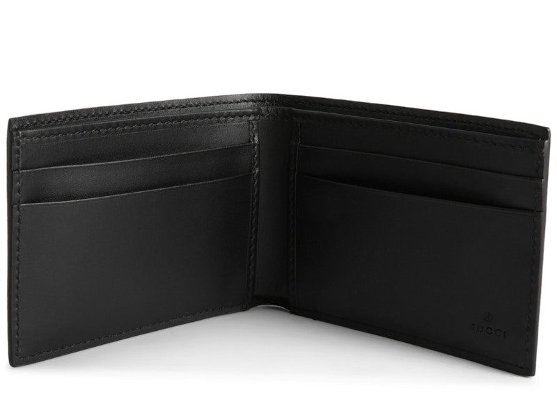 Gucci Bifold Wallet GG Supreme Kingsnake (4 Card Slots) Black