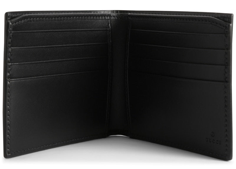 Gucci Bifold Wallet GG Supreme Kingsnake (8 Card Slot) Beige