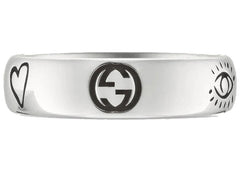 Gucci Blind For Love Ring Silver