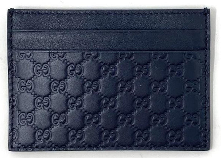 Gucci Card Case Microguccissima (5 Card Slot) Navy Blue
