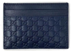 Gucci Card Case Microguccissima (5 Card Slot) Navy Blue