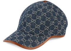 Gucci GG Baseball Cap Blue/Ivory/Brown