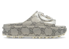 Gucci GG Oversize Slide Sandal Interlocking G Beige Ebony (Women's)