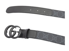 Gucci GG Supreme Black Buckle Belt Black