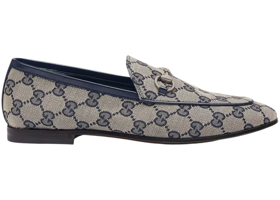 Gucci Jordaan Loafer Blue Gg Canvas