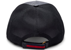 Gucci Kingsnake Print GG Supreme Baseball Hat Black/Grey