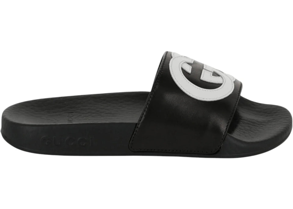 Gucci Slide Interlocking G Black White (Kids)
