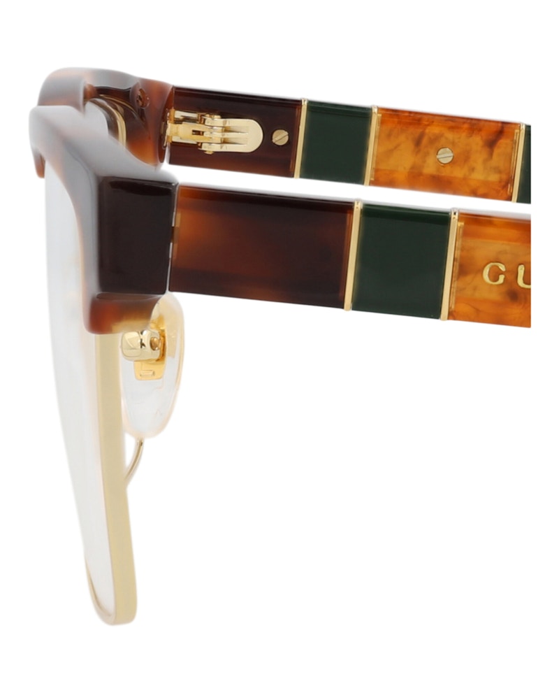 Gucci Square-Frame Acetate Optical Frames Havana Havana Transparent (GG0605O-30008100-005)
