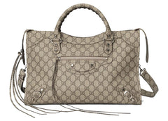 Gucci x Balenciaga The Hacker Project Medium Neo Classic Bag Variation 2 Beige/Ebony