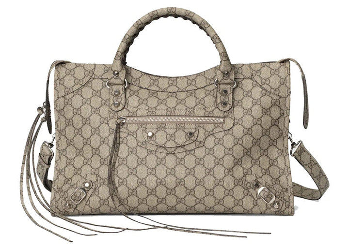 Gucci x Balenciaga The Hacker Project Medium Neo Classic Bag Variation 2 Beige/Ebony