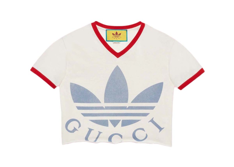Gucci x adidas Cropped T-Shirt White