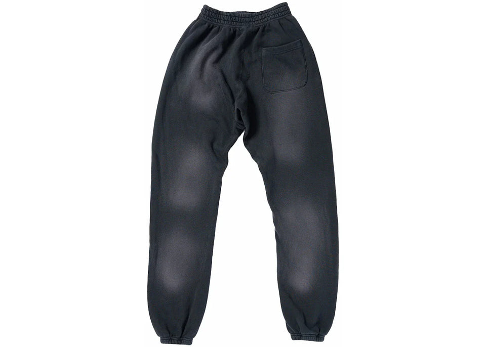 Hellstar No Guts No Glory Closed Elastic Bottom Sweatpants Midnight Dye Black