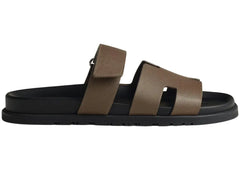 Hermes Chypre Sandal Brown Leather