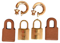 Hermes Earrings O'Kelly Gold/Rose Gold