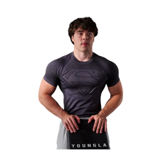 YoungLA Superman Compression Tees 'Charcoal'