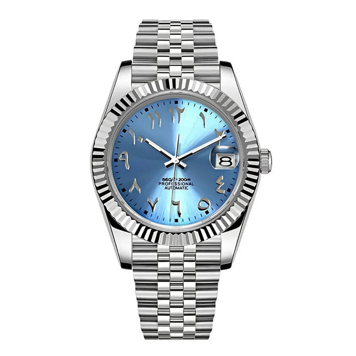 SEIKO MOD datejust ice blue Arabic