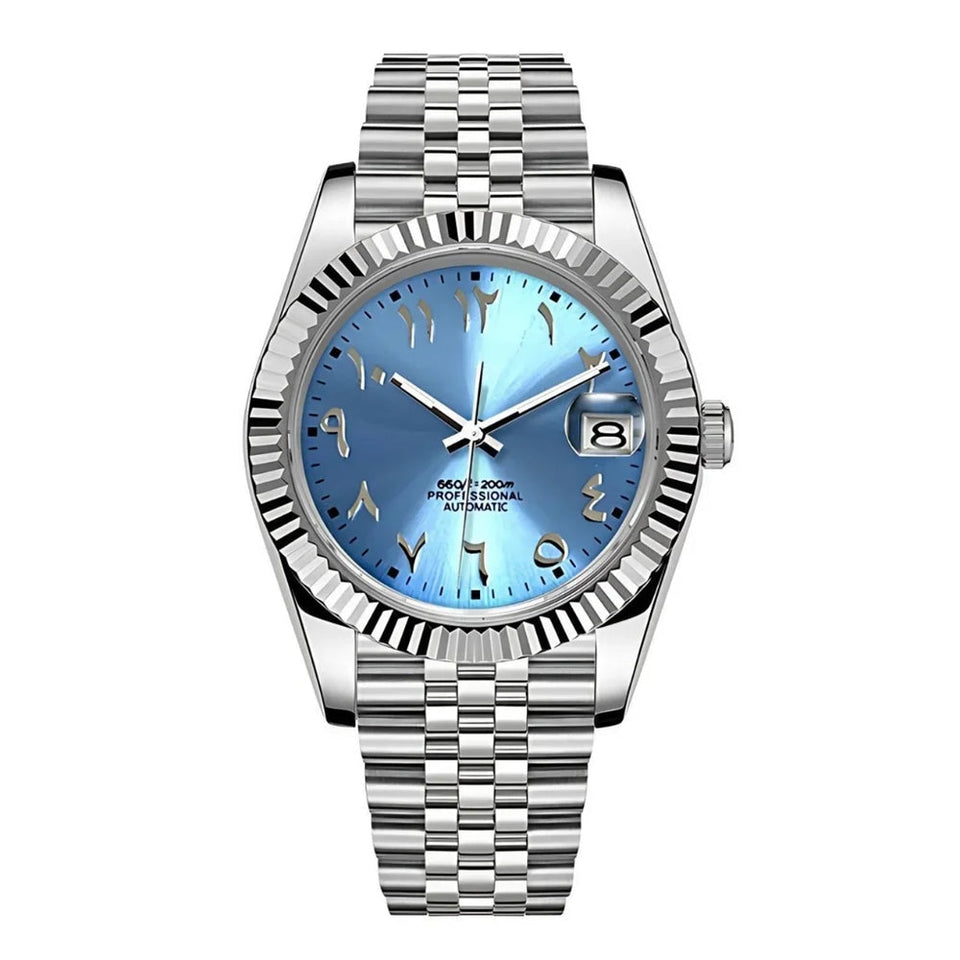 SEIKO MOD datejust ice blue Arabic
