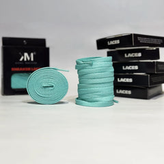 Flat Sneaker Laces- Mint Jordan laces AJ1 Laces Kicks Machine