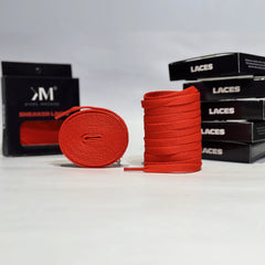 Flat Sneaker Laces- Red Jordan laces AJ1 Laces Kicks Machine