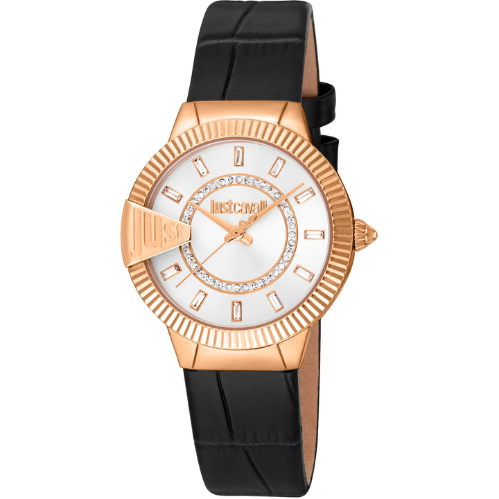 Puntale Black Leather Rose Gold