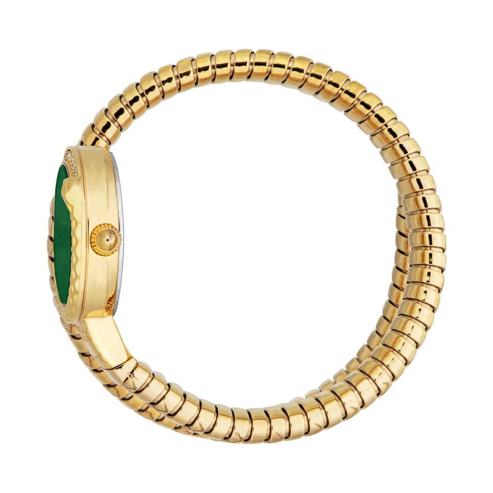 Cerchio Snake Yellow Gold Bottle Green