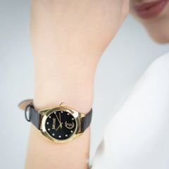 Luna Leather Black YG Black