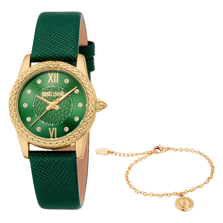 Sublime Animalier Leather Green Yellow Gold