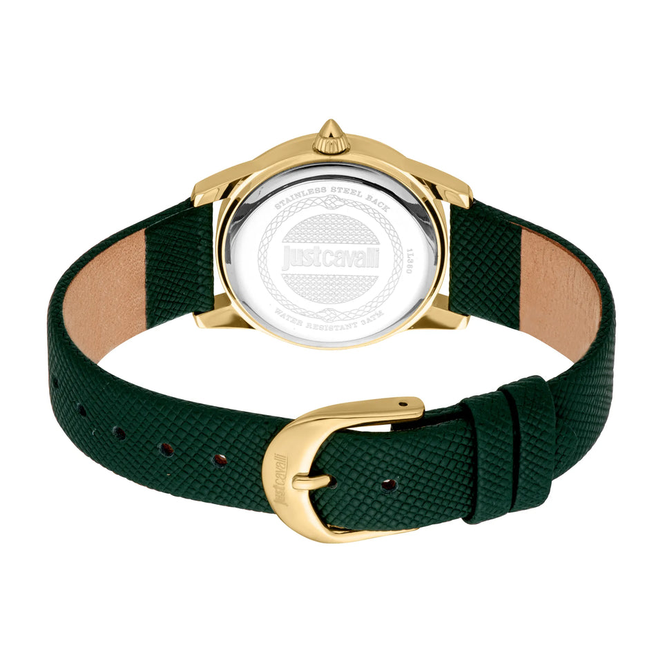 Sublime Animalier Leather Green Yellow Gold
