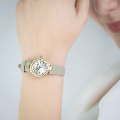 Serenita Mini Leather Beige YG Silver