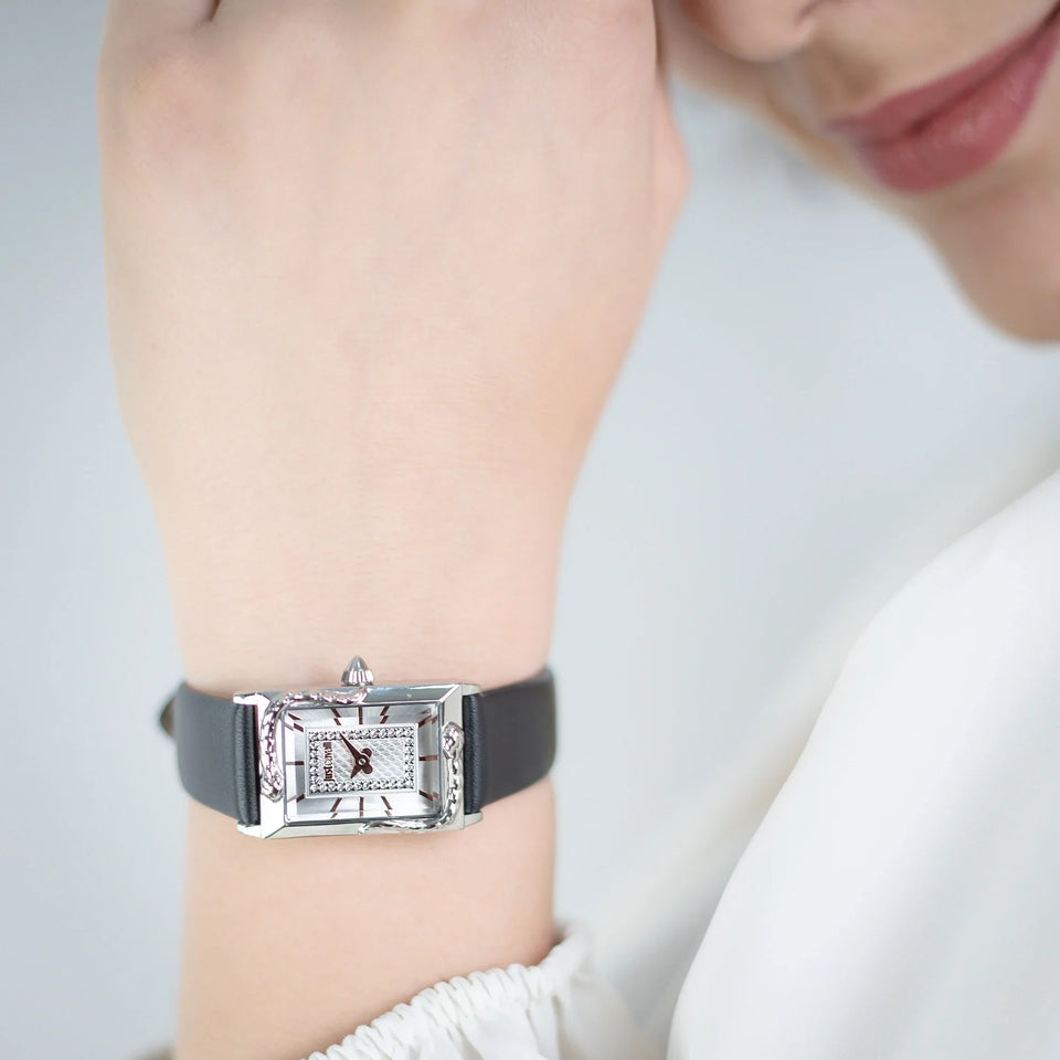 Dolcezza Snake Leather Black Silver