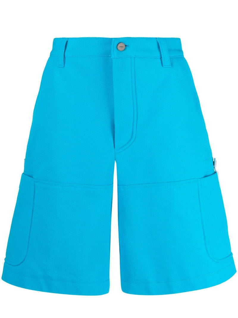 Jacquemus Cotton Cargo Shorts Blue