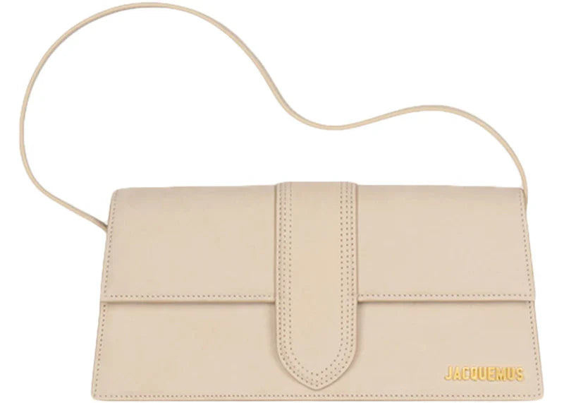 Jacquemus Le Bambino Long Flap Shoulder Bag Dark Beige