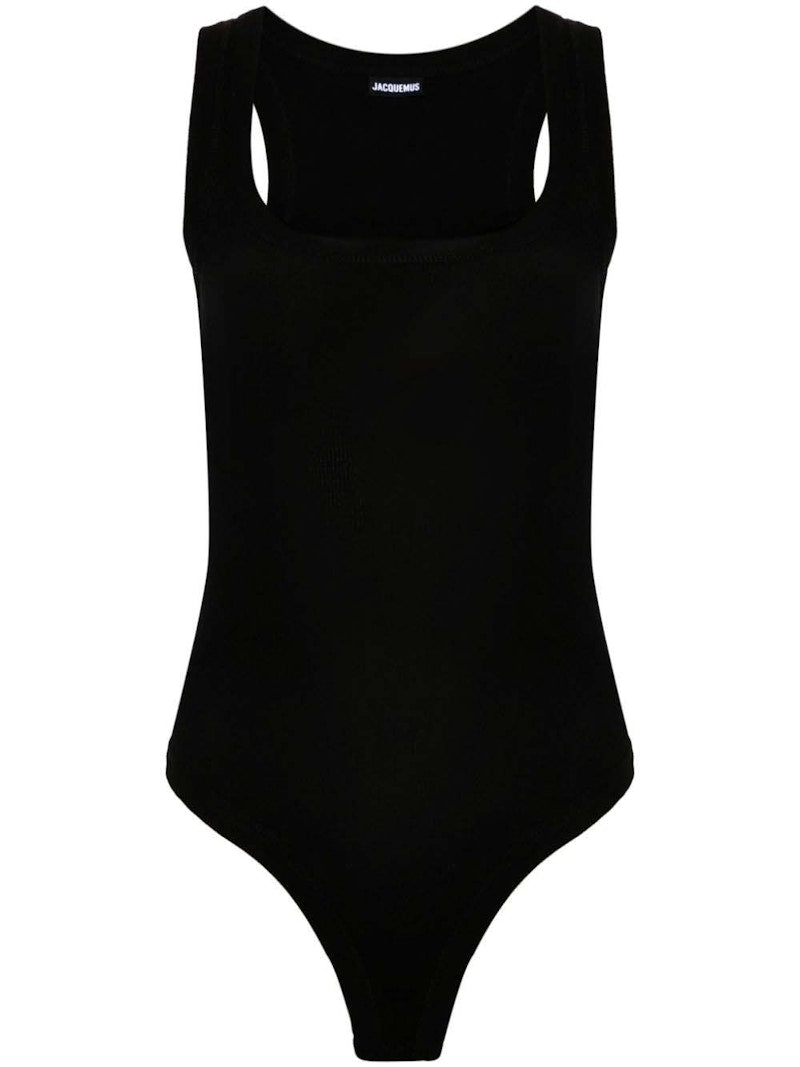 Jacquemus Le Body Gros Grain Bodysuit Black