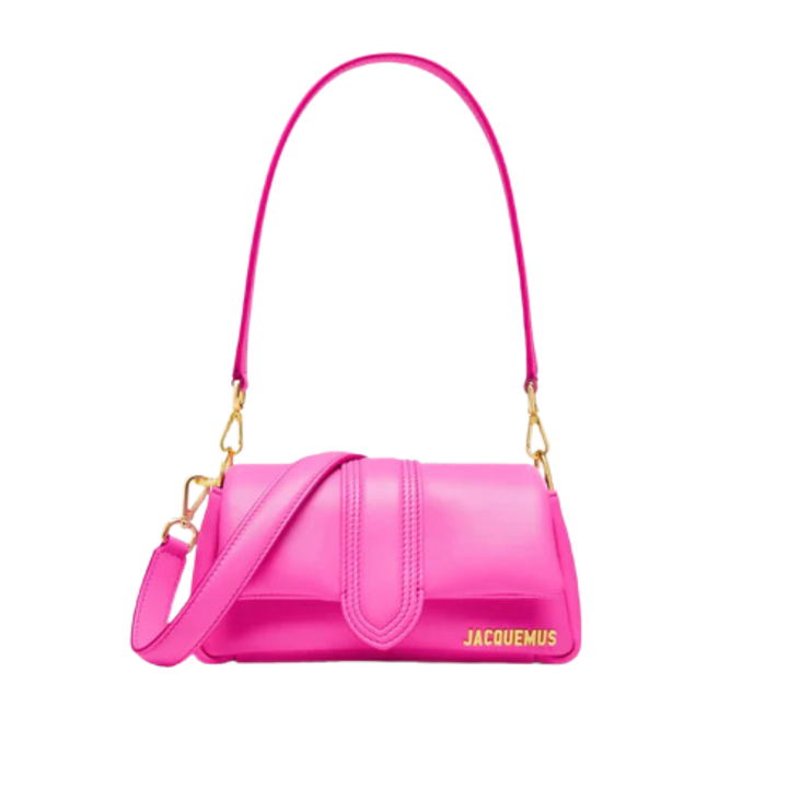 Jacquemus The Small Bambimou Soft Padded Leather Bag Neon Pink