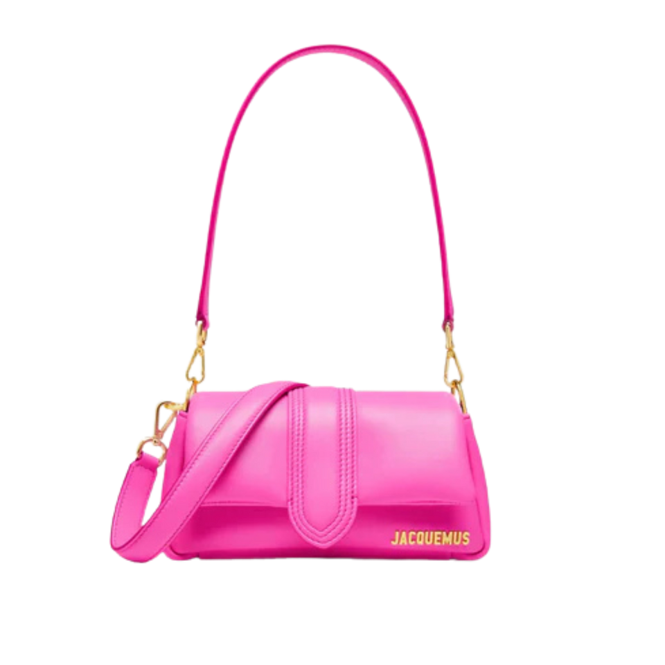 Jacquemus The Small Bambimou Soft Padded Leather Bag Neon Pink
