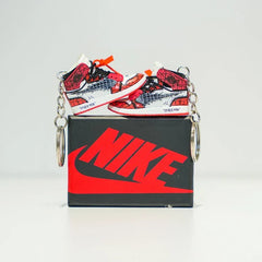 3D Sneaker Keychain With Box - AJ1 Spiderman Anime Inspired