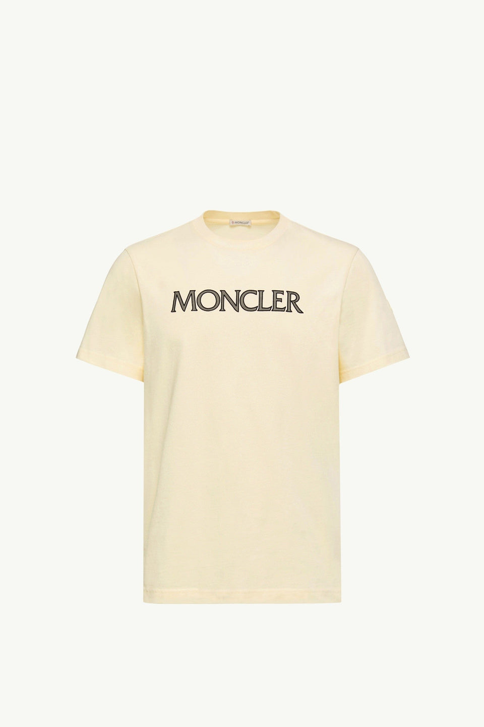 Moncler Logo Print Cotton T-Shirt White Ivory White Ivory