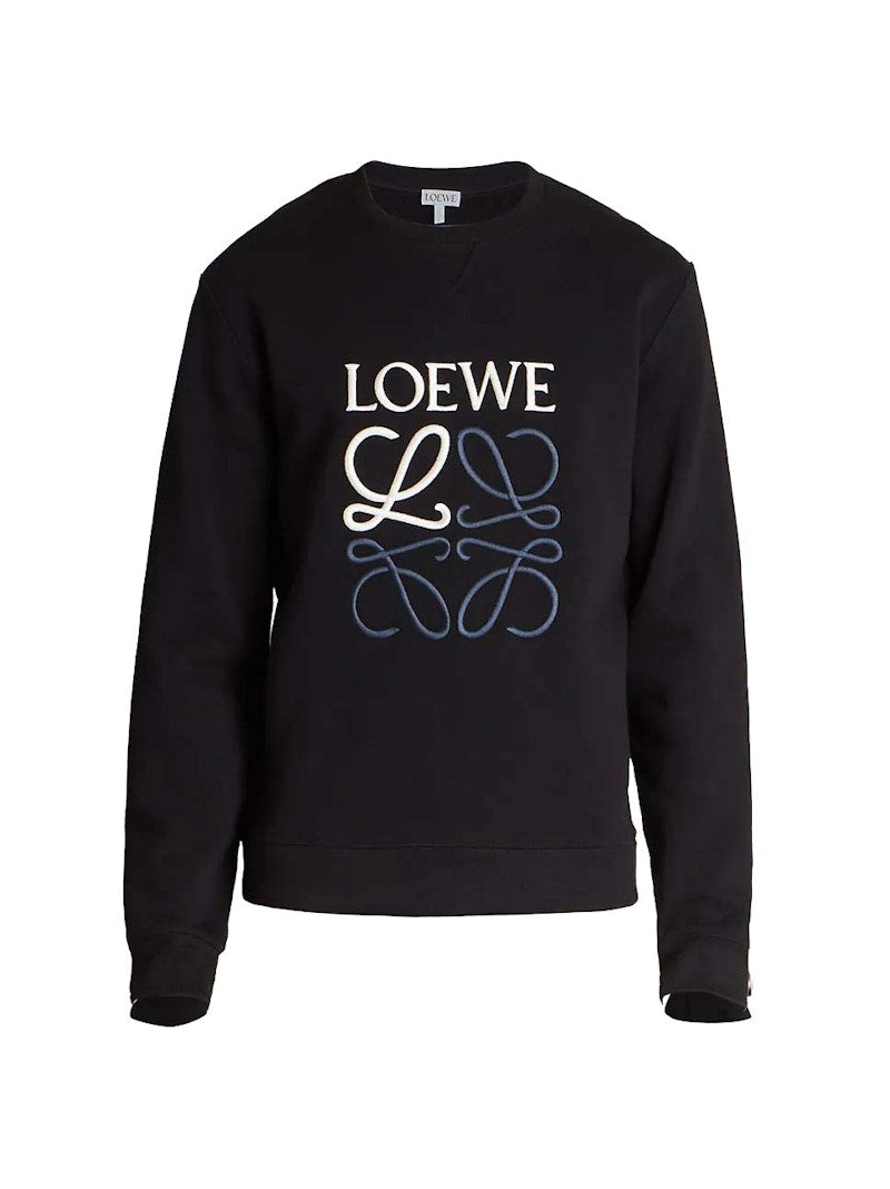 LOEWE Anagram Cotton Sweatshirt Black