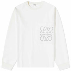 LOEWE Anagram Pocket Cotton And Viscose Sweater Soft White