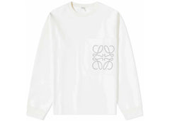 LOEWE Anagram Pocket Cotton And Viscose Sweater Soft White