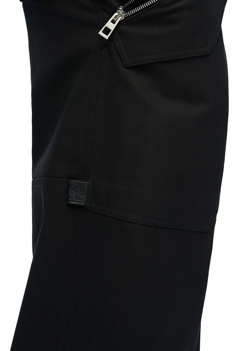 LOEWE Cargo Trousers in Cotton Black