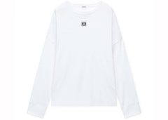 LOEWE Oversized Fit Long Sleeve T-Shirt in Cotton White
