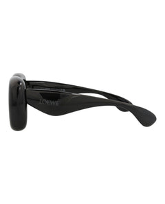 LOEWE Square-Frame Injection Sunglasses Black Black Smoke (LW40098I-41-01A)