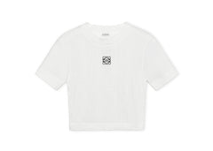 LOEWE Women's Cotton Cropped Top White